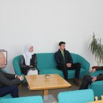 Učenici generacije Lamija Baćevac i Ensar Hamidović na prijemu kod direktora
