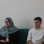 Hafiza Lejla Baturić i Ishak Halilović na prijemu kod direktora Medrese